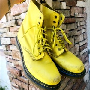 Yellow Leather Dr. Martens